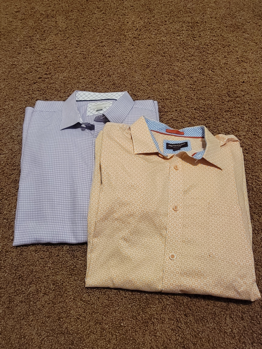 Johnston & Murphy Patterned Dress Shirts 2pack Size XXL